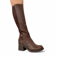 Botin Mujer Gamuza Posterior Taco 7 2086L-70 Color Marron