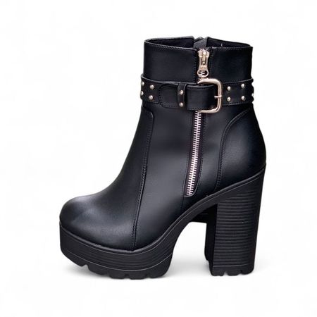 Botin Mujer Doble Uso Taco 9 2086L-75 Color Negro Talla 39