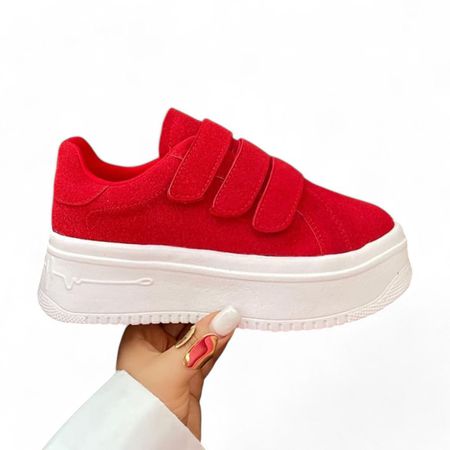 Zapatilla Mujer Casual 3 Pegas 2086L-50 Color Rojo Talla 35