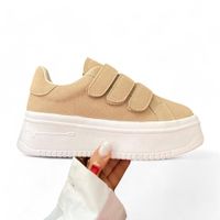 Zapatilla Mujer Casual 3 Pegas 2086L-50 Color Beige