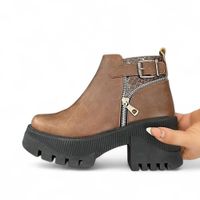 Botin Mujer Taco 7 Correa 2086L-58 Color Marron