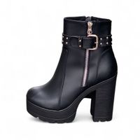 Botin Mujer Doble Uso Taco 9 2086L-75 Color Negro