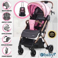 Coche De Paseo Maleta «SUNNY GOLD» Dark Pink