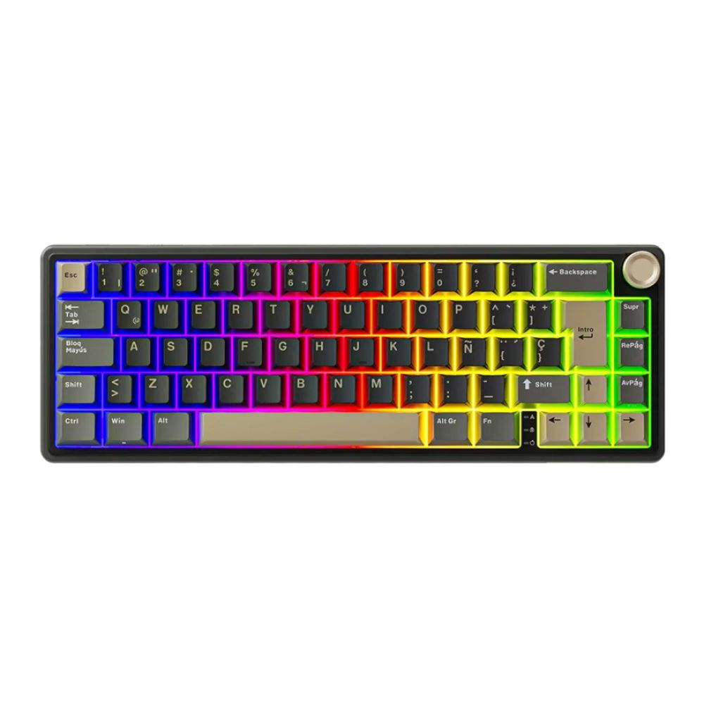 Teclado Royal Kludge R65 Wired 65% Phantom Switch Chartreuse