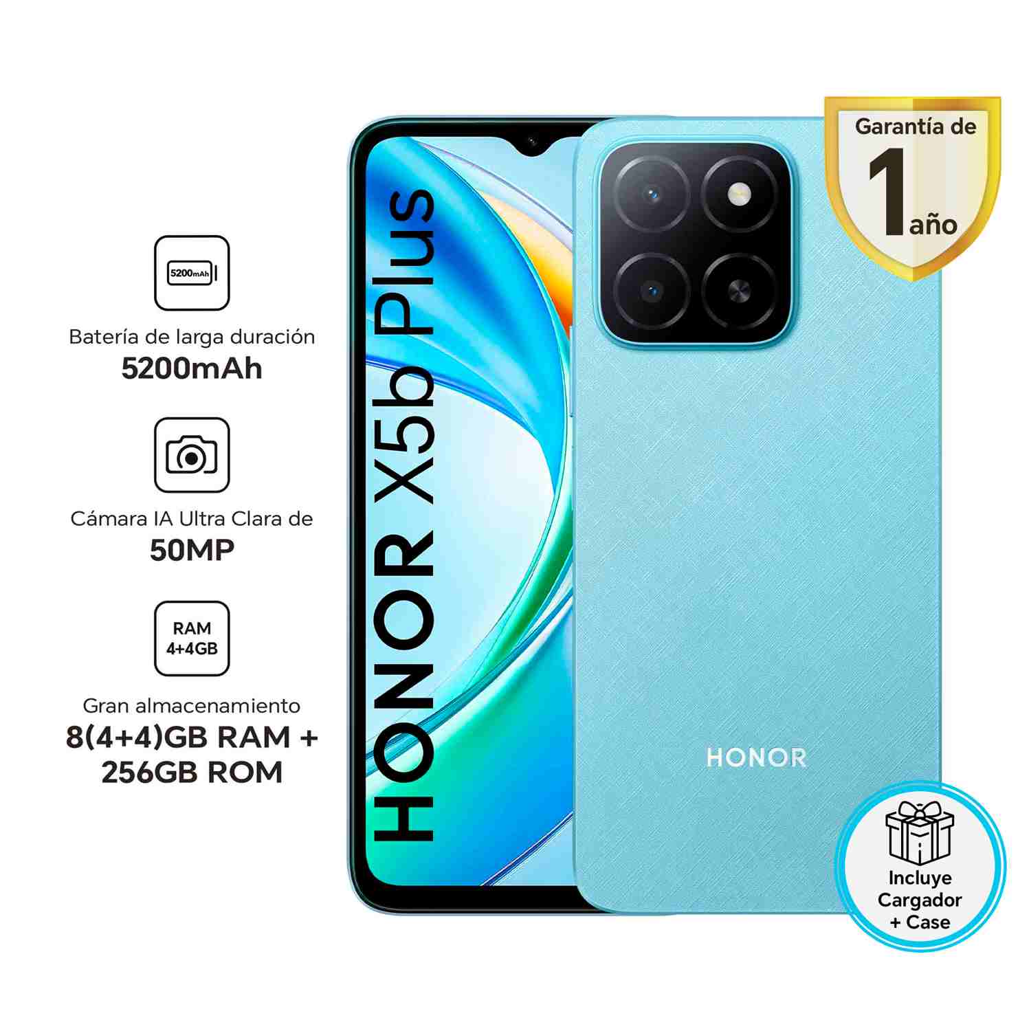 Celular Honor X5b Plus 256GB Ocean Blue