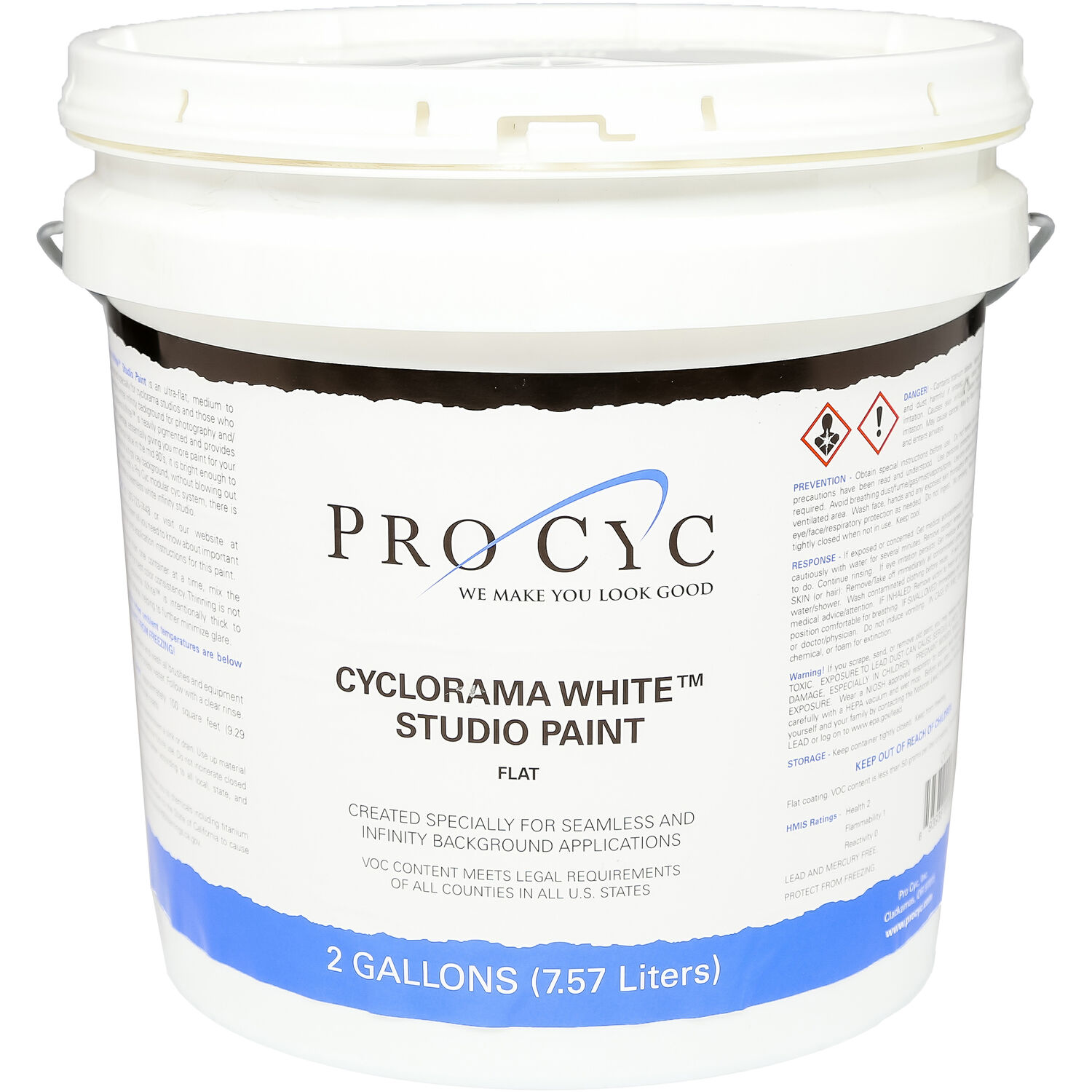 Pintura de Estudio Pro Cyc Cyclorama Blanca 2 Galones
