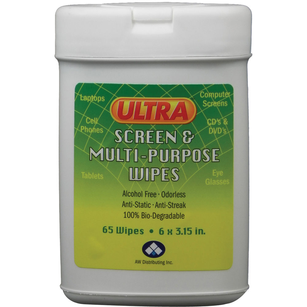 Toallitas Ultra Screen Multi Purpose Wipes Paquete de 65 para Limpieza de Pantallas