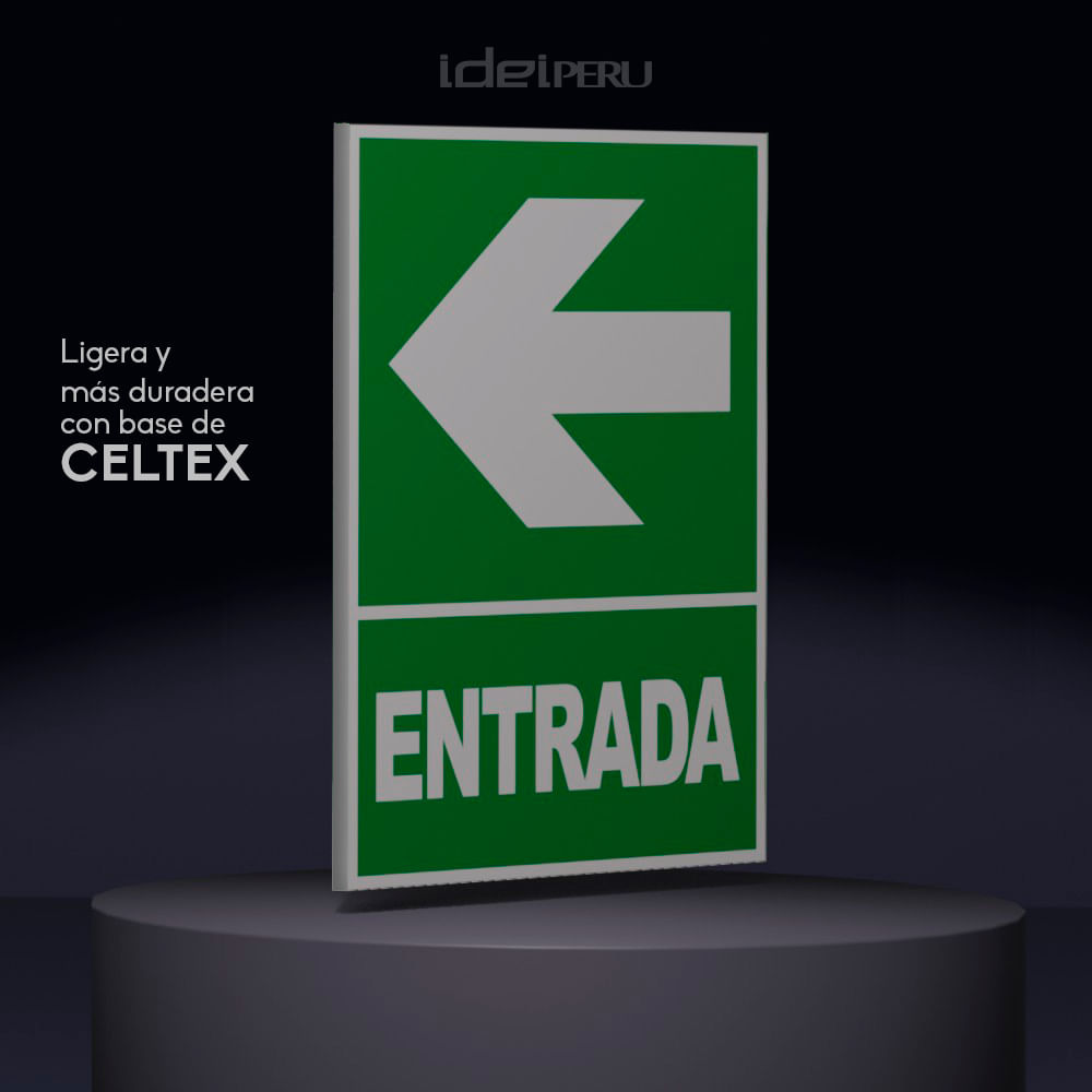 Señal Entrada izquierda en base celtex