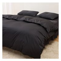 Funda plumón 100 % algodón bramante king negro 200 hilos Lima Tienda
