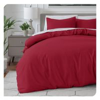 Funda plumón 100 % algodón bramante 1.5 plazas rojo 200 hilos Lima Tienda