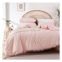 Funda plumón yul 100 % algodón bramante king rosado 200 hilos Lima Tienda