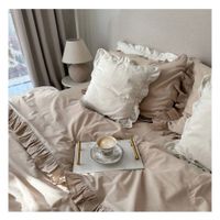 Funda plumón booms 100 % algodón bramante 1.5 plazas beige 200 hilos Lima Tienda