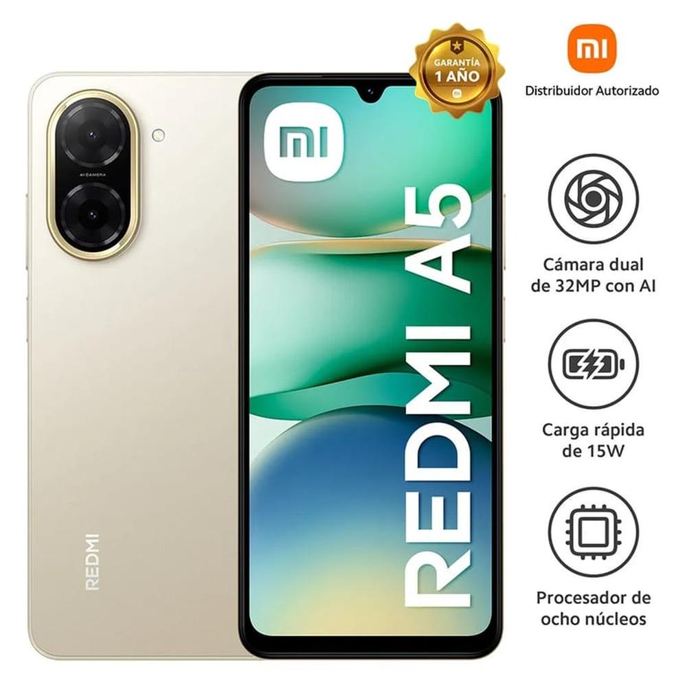 CELULAR XIAOMI REDMI A5 3GB RAM 64GB ROM COLOR DORADO ARENA