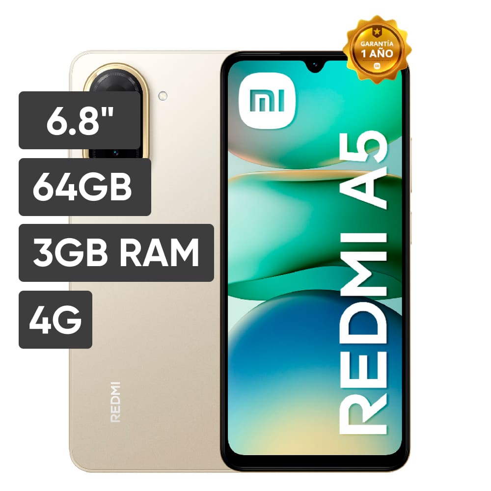 Smartphone XIAOMI Redmi A5 6.8"" 3GB 64GB 32MP Sandy Gold