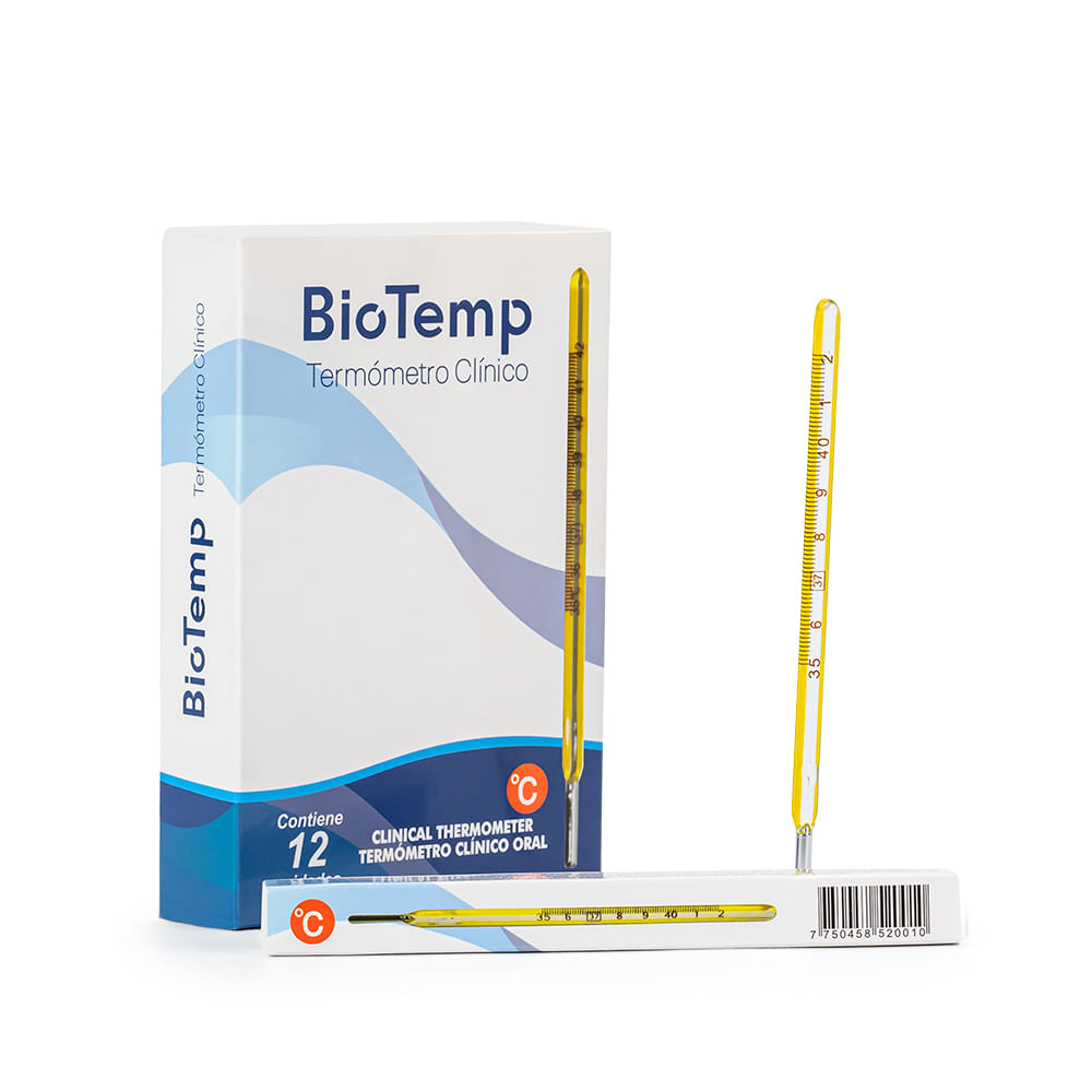 Termómetro Clínico de Mercurio BIOTEMP | plazaVea - plazaVea