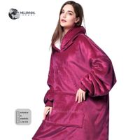 Polera Gigante Suave y Abrigador Oversize con Capucha color Borgoña
