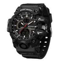 Reloj Deportivo SANDA 6198 Análogo-Digital Negro