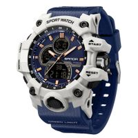 Reloj Deportivo SANDA 6198 Análogo-Digital Blanco