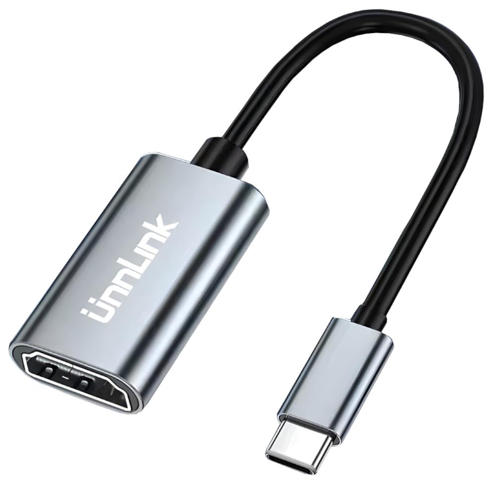 Convertidor UBS-C Macho a Hdmi Hembra 4K 30Hz 1080p 60Hz UNNLINK