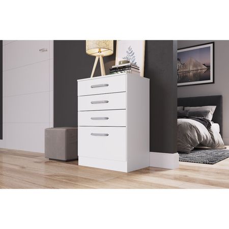 Cómoda Lara 4 Cajones Blanco