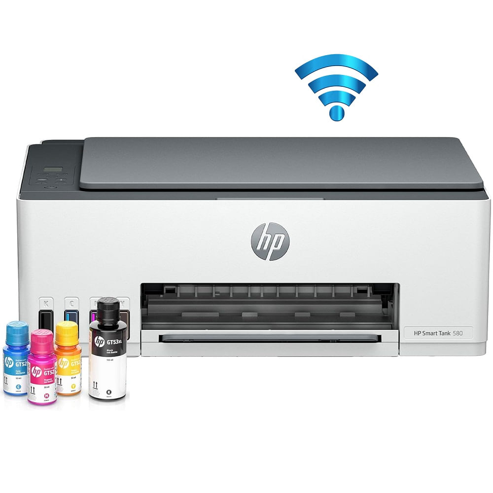 Impresora HP Smart Tank 580 Multifuncional Wifi, Usb
