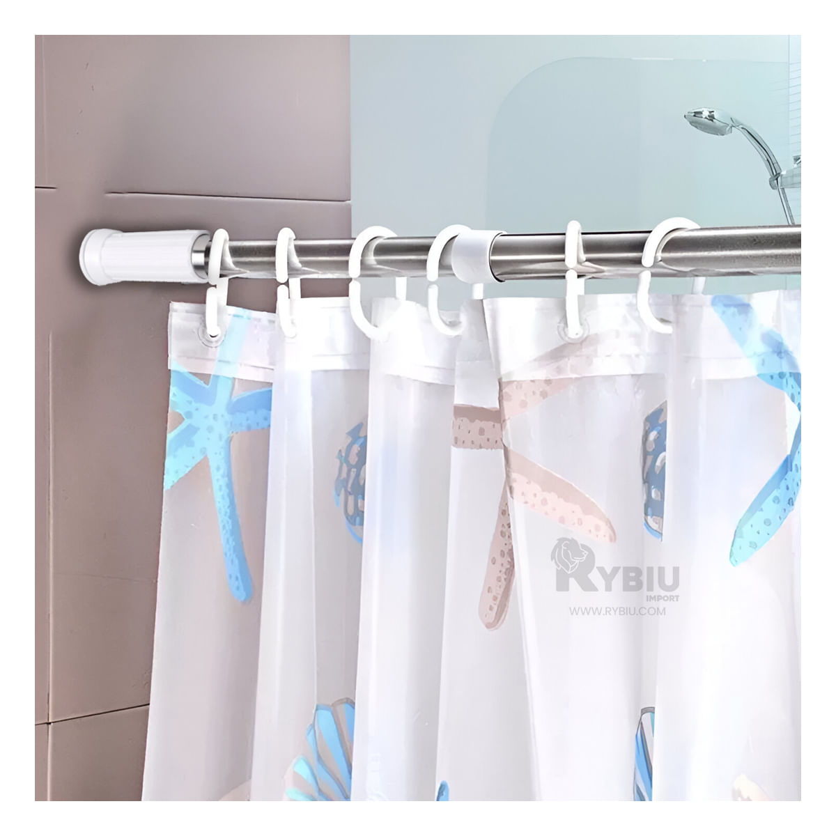 Tubo Ajustable para Ducha de Color Plomo