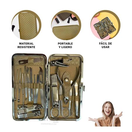 Pack Compacto de Unas Dorado Y+Banderitas Adhesivas BE29802021