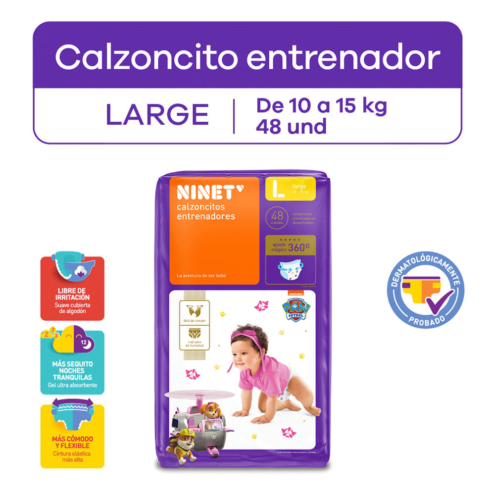 Calzoncitos Entrenadores Ninet Talla L - Bolsa 48 UN