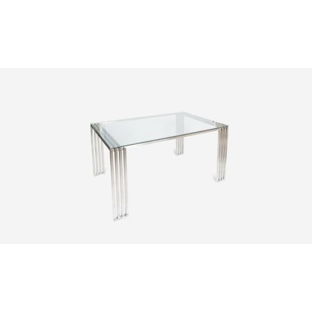 Mesa de Comedor Rectangular Fiore - Acero Inoxidable