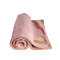 Manta Abrigadora Reversible Felpa para Mascotas M Palo Rosa