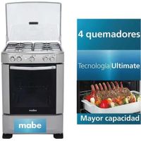 Cocina Mabe a Gas 4 Hornillas Inoxidable CMP6014AG0