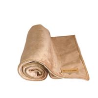 Frazada Abrigadora Reversible Felpa para Mascotas M Camello
