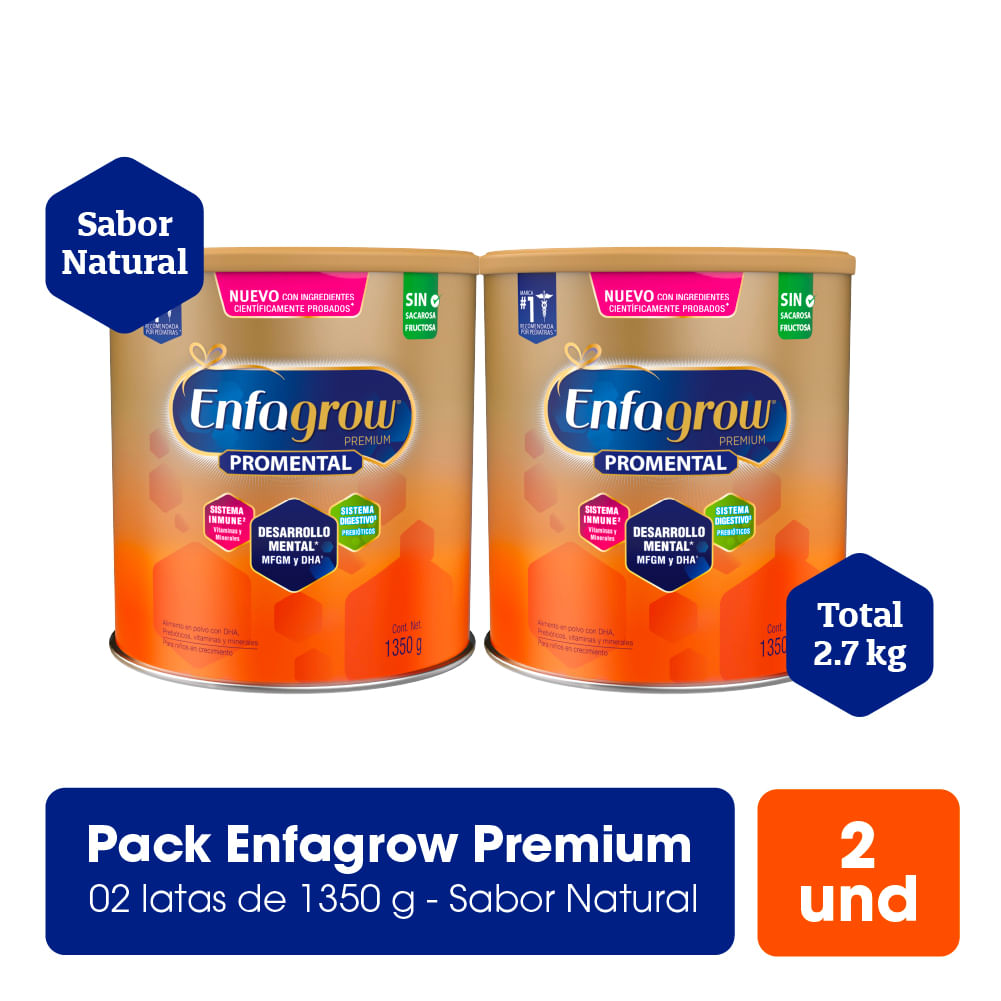 Pack Alimento Lácteo ENFAGROW Premium Promental Lata 1350g x 2un