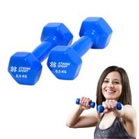 Mancuernas Xtreme Sport Pesas De 0.5 kg Fitness De Vinil Azul X2
