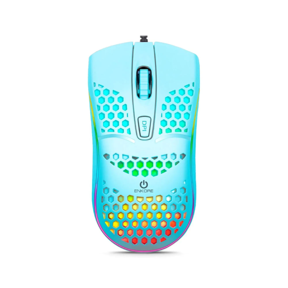 Mouse Gamer Alámbrico GEOX EKM121 MOONLIGHT BLUE USB ENKORE
