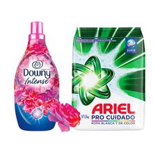pack-detergente-en-polvo-ariel-pro-cuidado-bolsa-1-8kg-suavizante-downy-floral-botella-1-4l