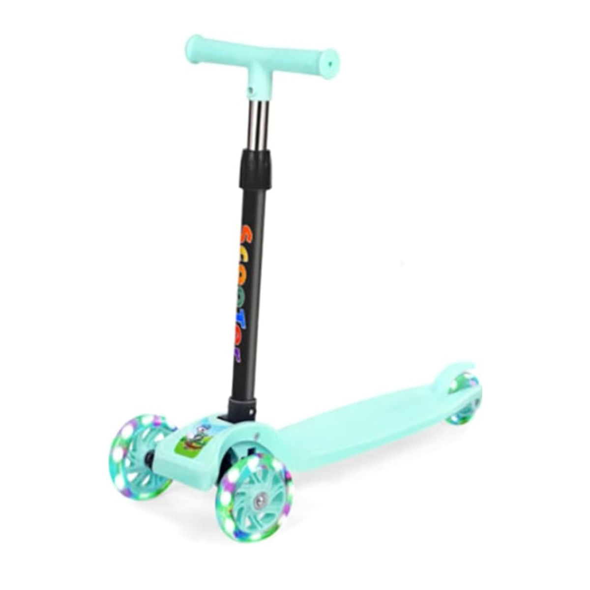 Scooter Infantil Niños Luces Verde Claro
