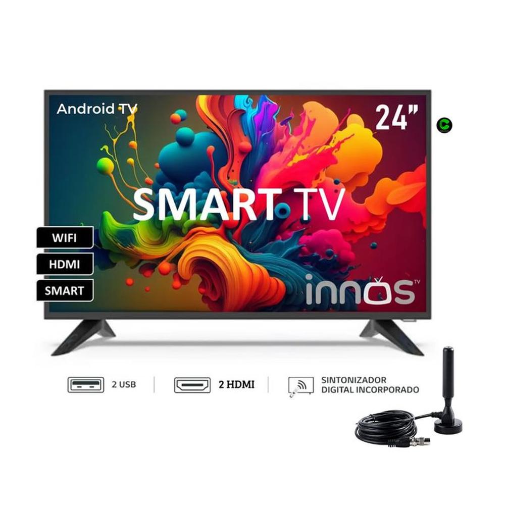 Televisor INNOS 24 LED HD Smart TV S2401KU Android y Antena