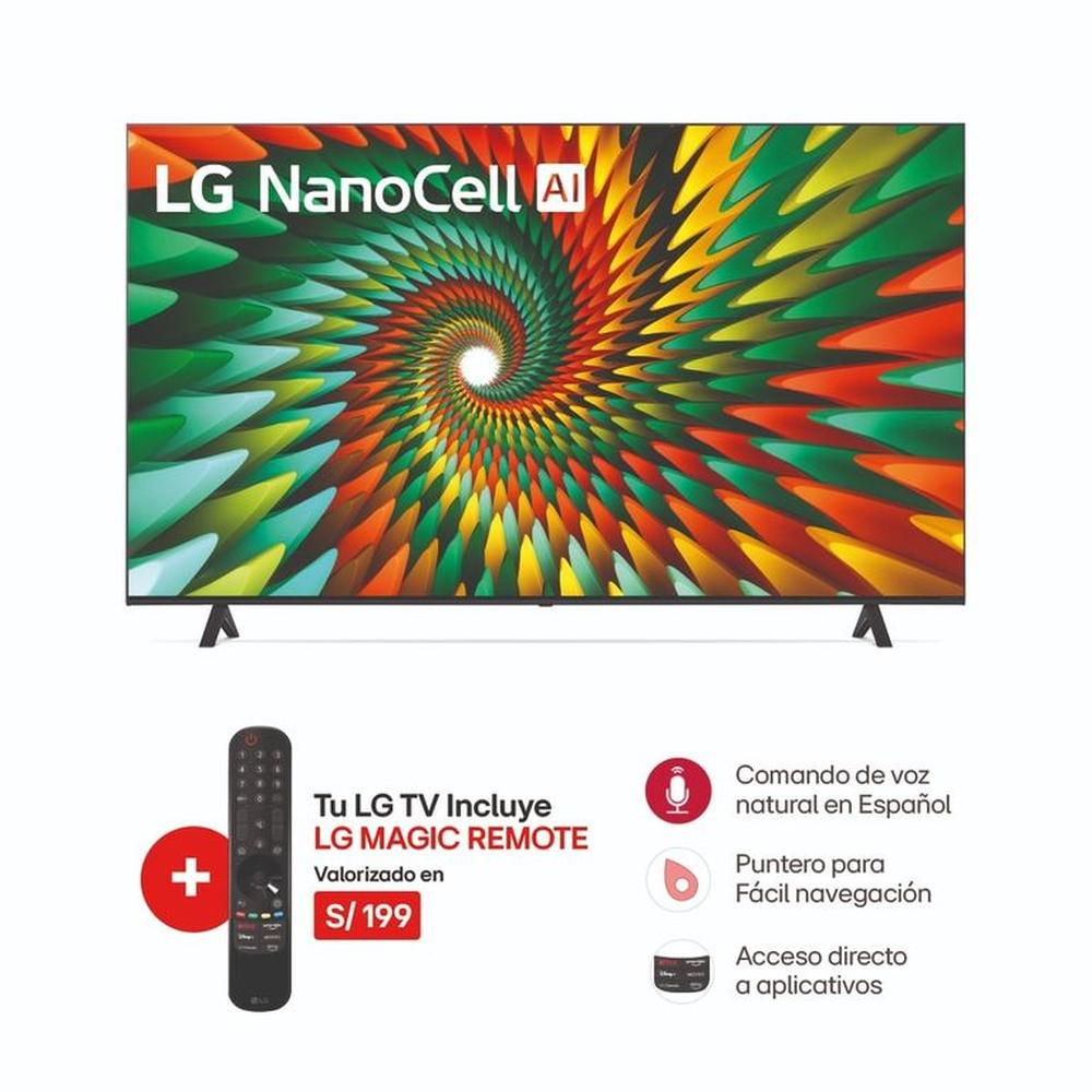Televisor LG NanoCell 75UHD 4K ThinQ AI 75NANO77SRA - NEW 2023