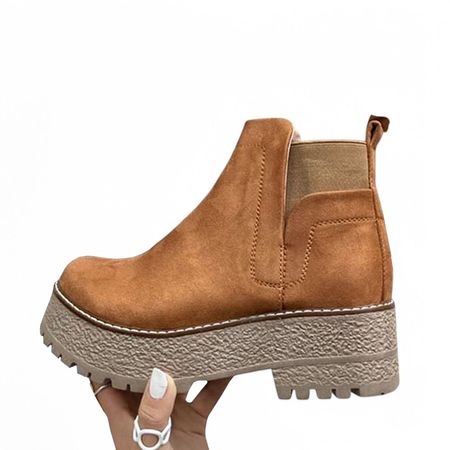 Botin Mujer Plataforma 5 Liga 2086L-60 Color Camel Talla 37