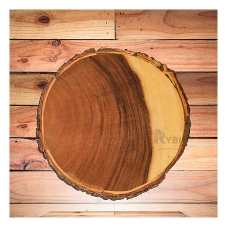 Bandeja Circular Versatil de 33 cm para Reuniones de Madera