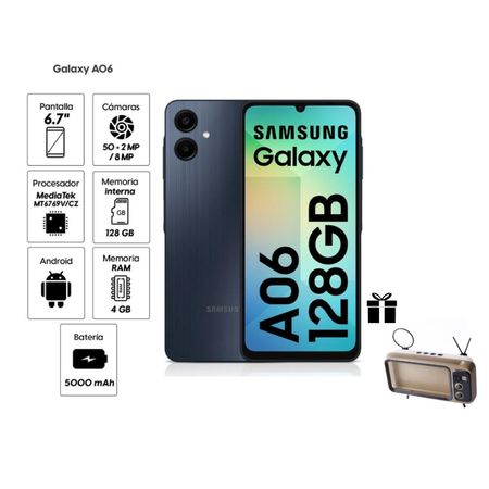 Celular SAMSUNG Galaxy A06 128GB 4GB RAM Negro - Gratis soporte Unonu Dorado