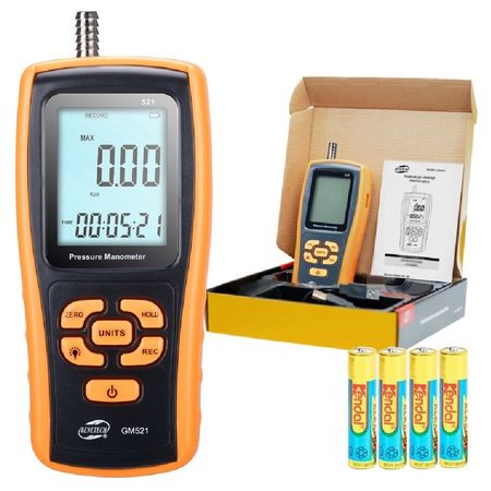 Manómetro Digital Medidor de Presión Diferencial de Aire Gas - BENETECH GM521