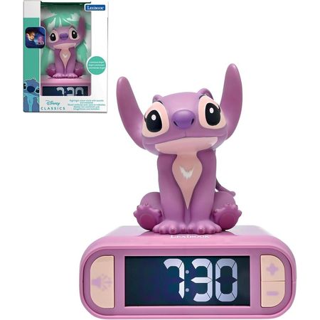 Lilo & Stitch | Reloj Despertador con luz nocturna y melodías y pantalla LCD | Ángela