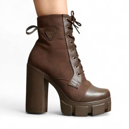 Botin Mujer Prapra Taco 9 2086L-68 Color Marron Talla 35