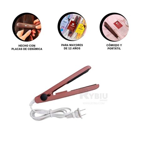 Planchador de Pelo Lindo Guinda Y+Banderitas Adhesivas