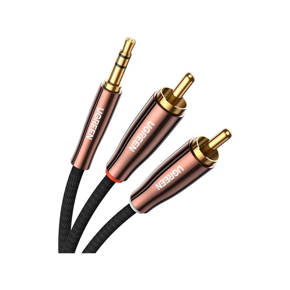 Cable Adaptador Ugreen 3.5mm Macho a 2RCA Cooper 2m AV170-80847