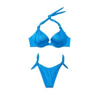 TRAJE DE BAÑO COMPLETO AZUL CON PUSH UP VICTORIAS SECRET