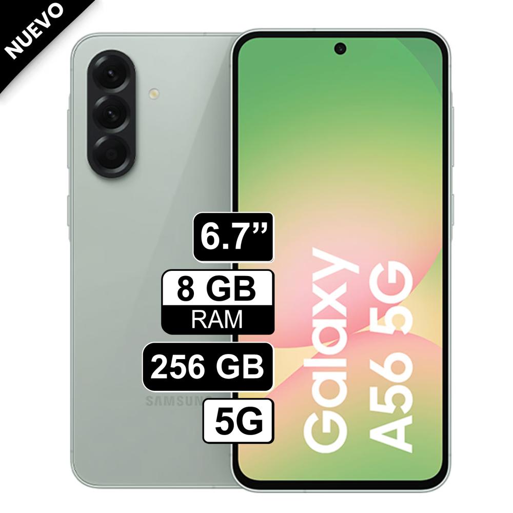 Celular Samsung Galaxy A56 5G 256GB 8GB RAM cámara principal 50MP frontal 12MP 67 Verde