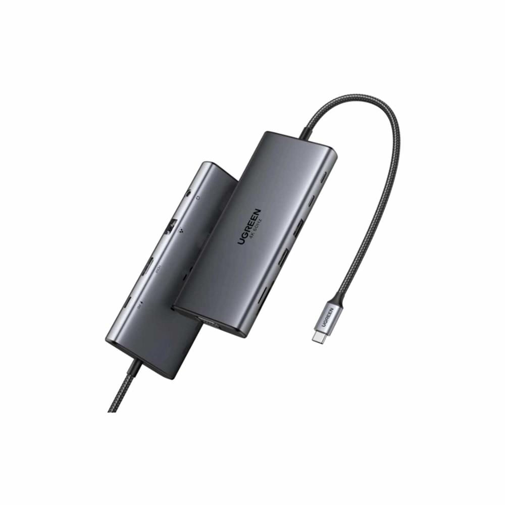 Hub Ugreen 11 En 1 USB-C a HDMI/VGA/2 USB-C/2 USB-A/RJ45/Sd/3.5mm PD100W-CM639-45520